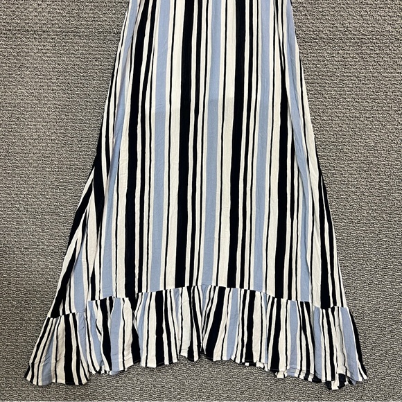 Cotton Blue women’s maxi dress blue and white size L preowned - Picture 8 of 12
